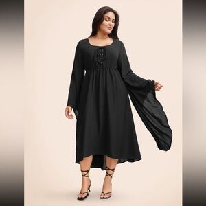 NEW BloomChic Black Dramatic Sleeve Dress,  18/20, 2X